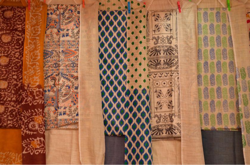 Unique Motifs/Bootees of Chanderi Silk