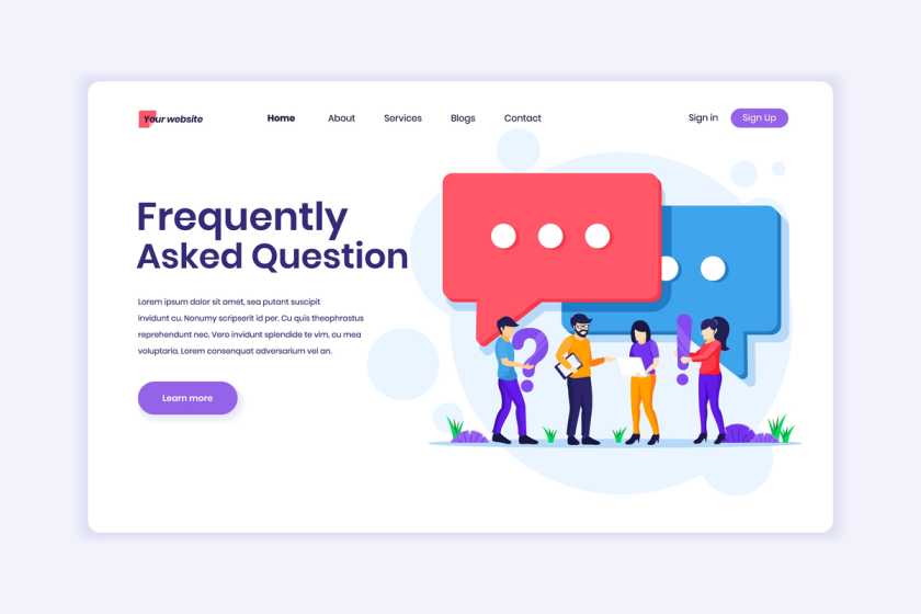 guide your audience to an FAQ page 