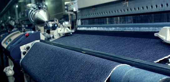 Denim Textile Industry Weaving Jeans Fabric On Airjet Looms Stock Photo -  Download Image Now - iStock