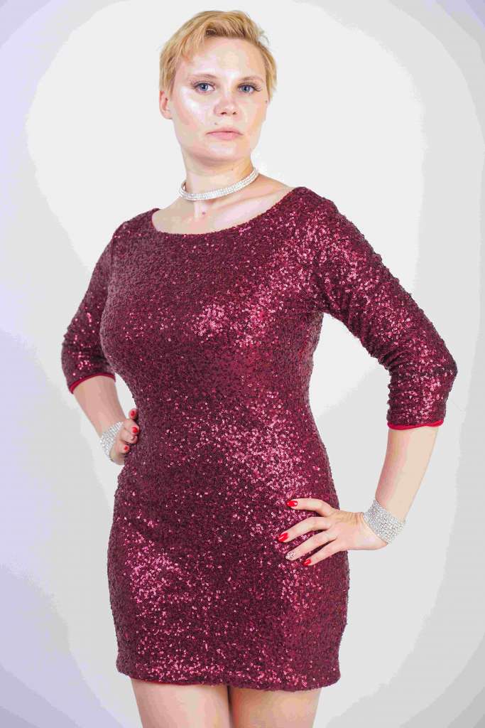 Plus-size sequin